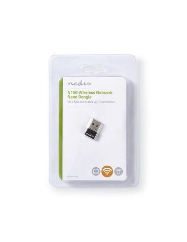 Nedis red Dongle | Wi-Fi | N150 | 2.4 GHz | USB2.0 | Velocidad total de wifi: 150 Mbps