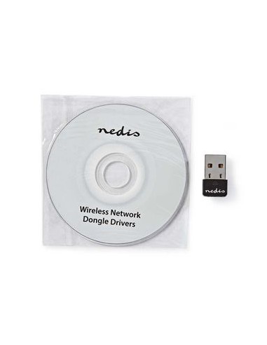 Nedis red Dongle | Wi-Fi | N150 | 2.4 GHz | USB2.0 | Velocidad total de wifi: 150 Mbps