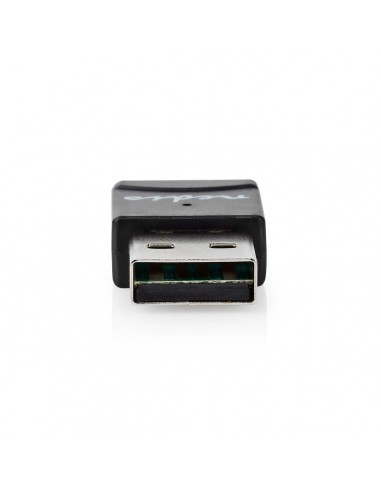 Nedis Adapatador de Red Inalmbrico Red Dongle Wi-Fi|AC600|2.4/5 GHz (Dual Band) |USB2.0|Velocidad de WIFI: 600 Mbps/ Negro