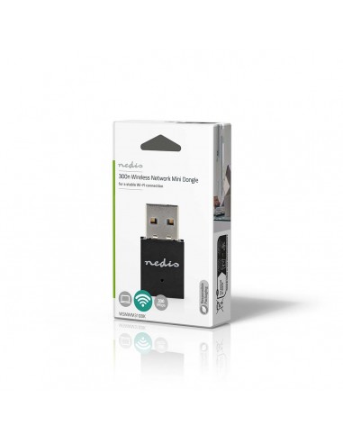 Nedis Adaptador de Red Inalmbrico | N300 | 2,4 GHz | Negro