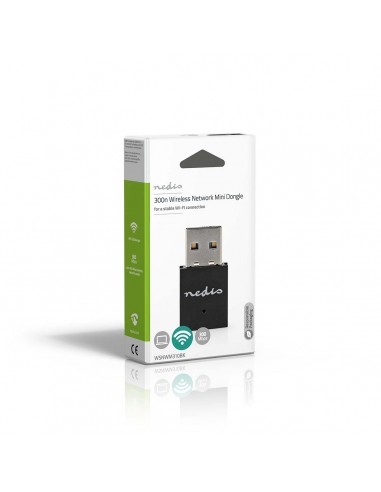 Nedis Adaptador de Red Inalmbrico | N300 | 2,4 GHz | Negro