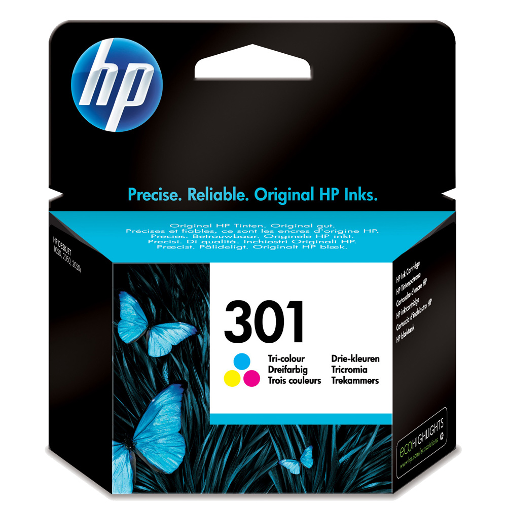 301 Cartucho de tinta color HP (165 pag.)
