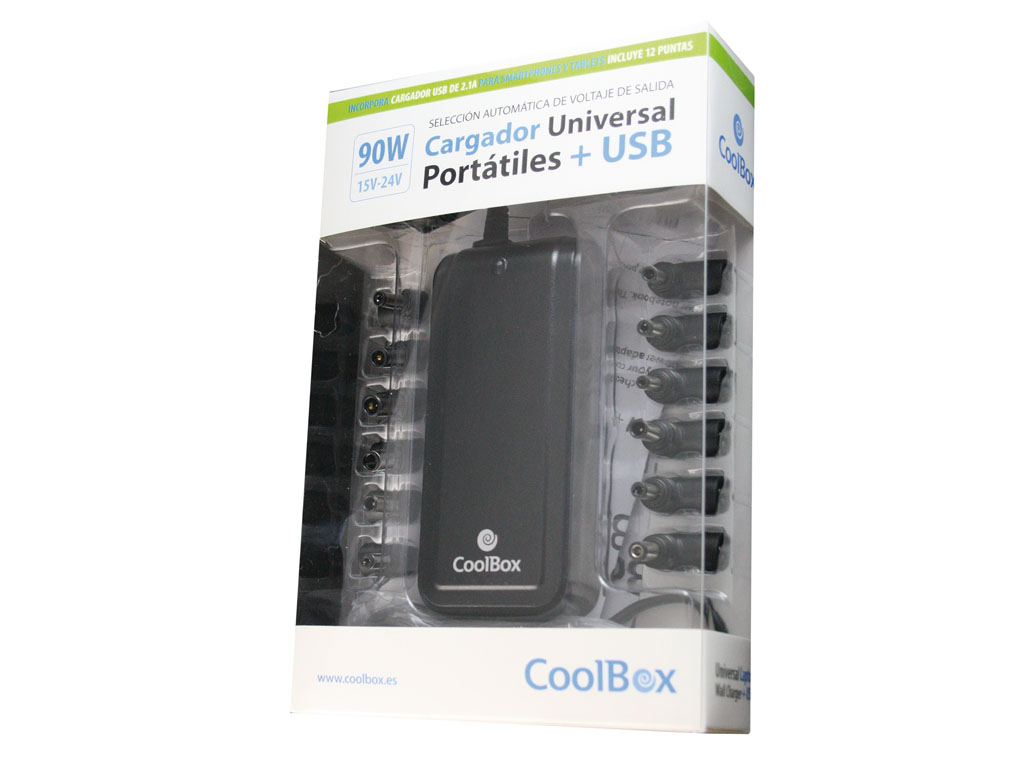 Cargador de portatil 90W CoolBox