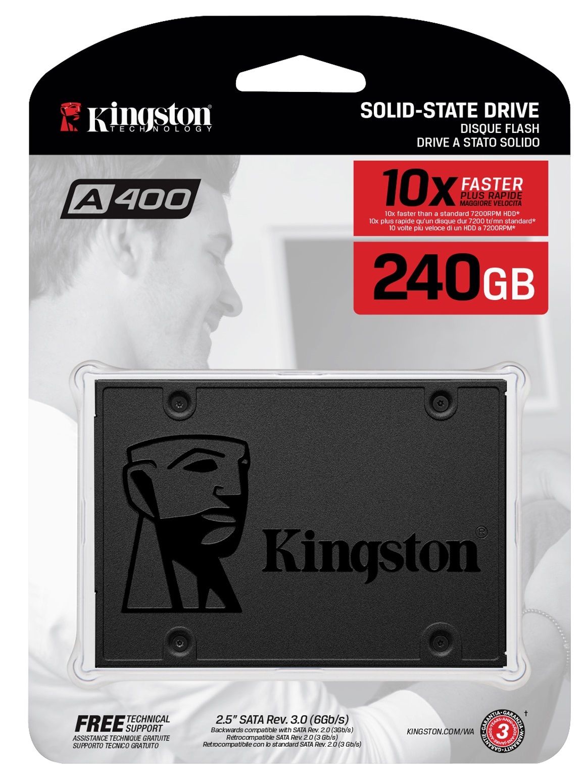 240 GB Disco slido SSD sata A400 Kingstone